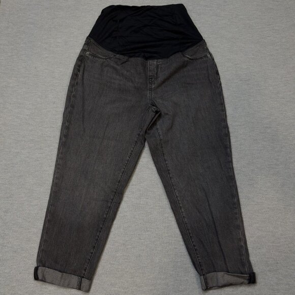 Isabel Maternity Boyfriend Black Jeans Ingrid Isabel Power Stretch Size 10 NWT - Picture 1 of 16